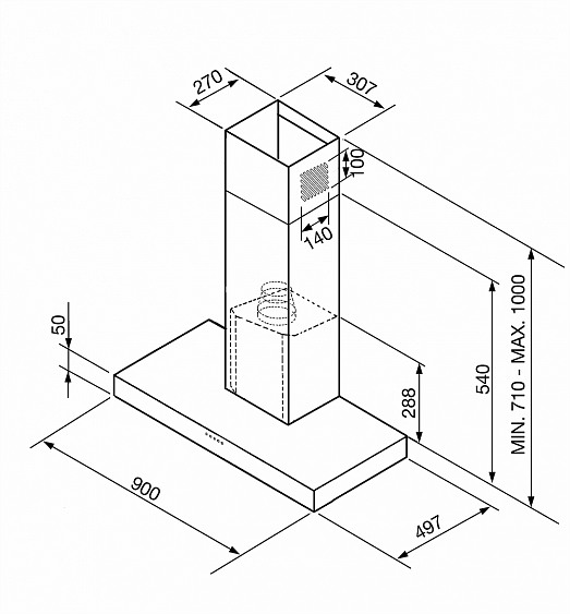 Вытяжка SMEG KS905SXE2 купить с доставкой по Москве и Московской области в интернет-магазине АваТехно