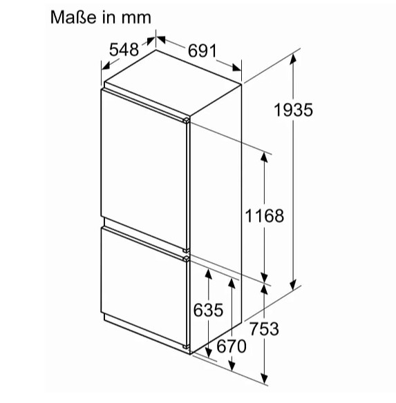 Встраиваемый холодильник Bosch KBN96NSE0 купить с доставкой по Москве и Московской области в интернет-магазине АваТехно