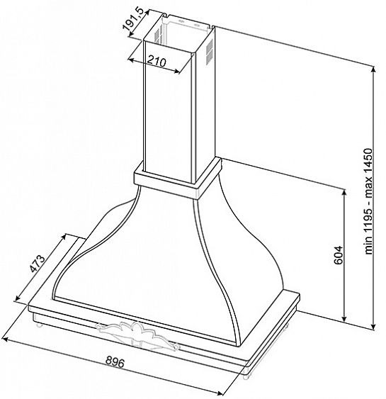 Вытяжка SMEG KCM900POE купить с доставкой по Москве и Московской области в интернет-магазине АваТехно