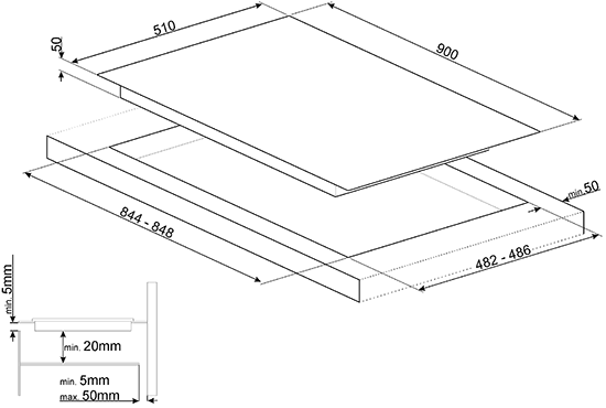 Комбинированная варочная панель Smeg PM6912WLDX купить с доставкой по Москве и Московской области в интернет-магазине АваТехно
