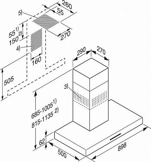 Вытяжка MIELE DA429-6 сталь EDST купить с доставкой по Москве и Московской области в интернет-магазине АваТехно