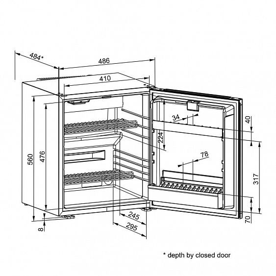 Минибар DOMETIC RH569 LDFS купить с доставкой по Москве и Московской области в интернет-магазине АваТехно