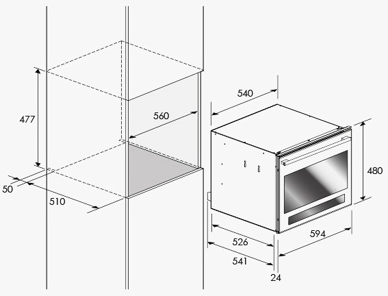 Духовой шкаф FULGOR CO 4814/1 TC X купить с доставкой по Москве и Московской области в интернет-магазине АваТехно