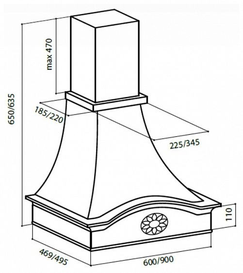 Вытяжка LEX MILANO 600 WHITE купить с доставкой по Москве и Московской области в интернет-магазине АваТехно