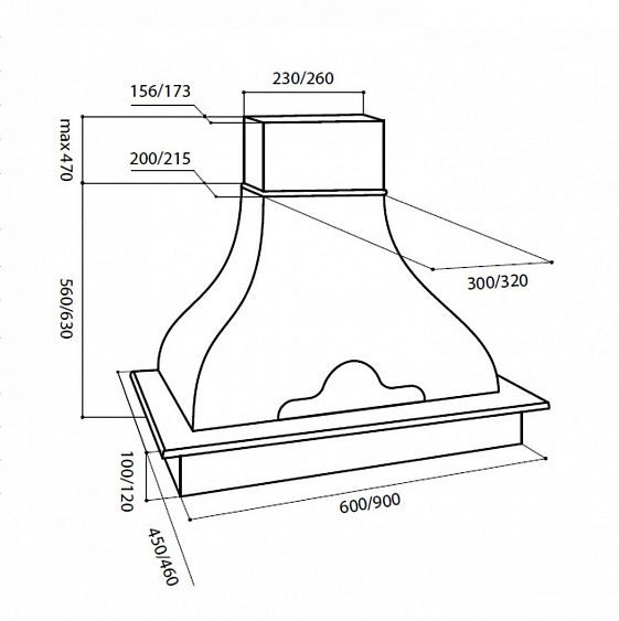 Вытяжка LEX NAPOLI 900 WHITE купить с доставкой по Москве и Московской области в интернет-магазине АваТехно