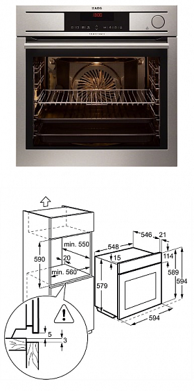Духовой шкаф  AEG bs 731440 nm купить с доставкой по Москве и Московской области в интернет-магазине АваТехно