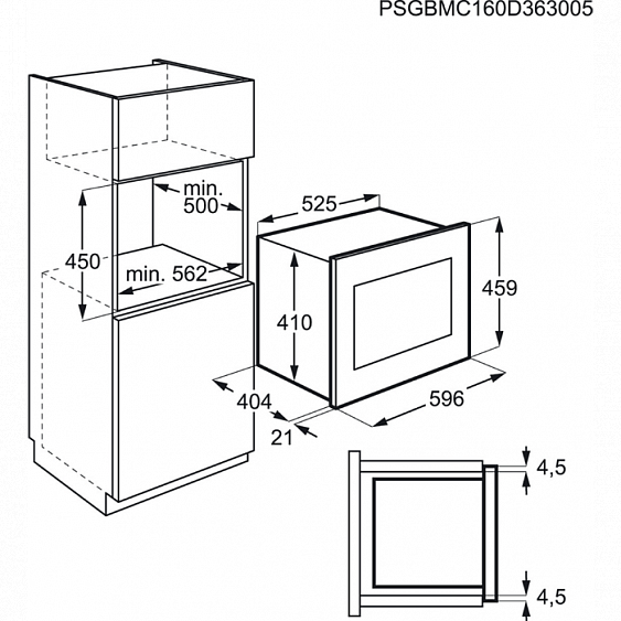Микроволновая печь AEG MBE 2658D-M купить с доставкой по Москве и Московской области в интернет-магазине АваТехно