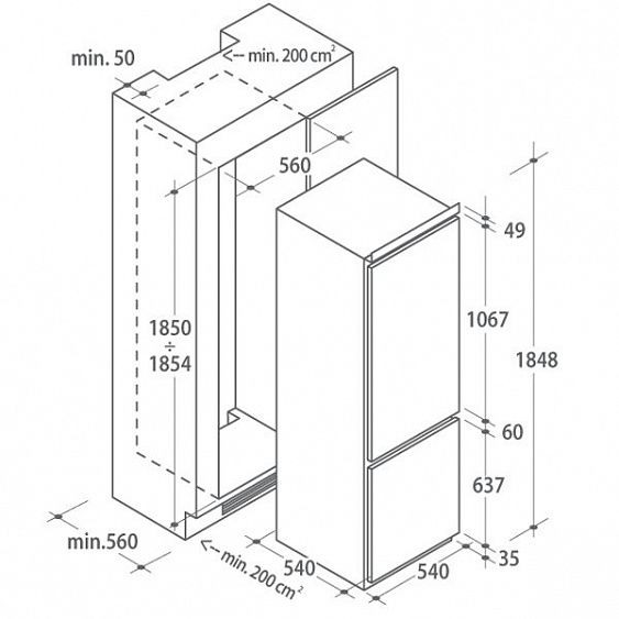 Холодильник CANDY CKBBS 182 FT купить с доставкой по Москве и Московской области в интернет-магазине АваТехно