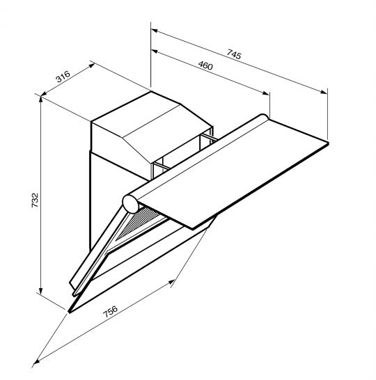 Вытяжка SMEG KTS75SE2 купить с доставкой по Москве и Московской области в интернет-магазине АваТехно