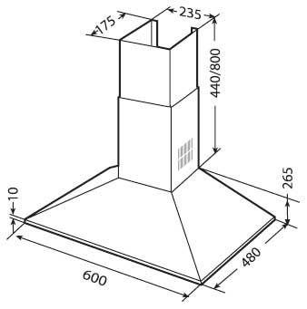 Вытяжка TEKA DBB 60 STAINLESS STEEL 40420050 купить с доставкой по Москве и Московской области в интернет-магазине АваТехно