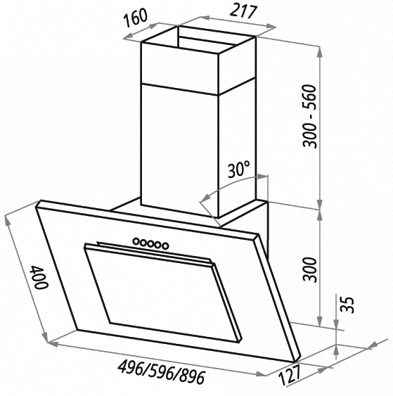 Вытяжка MAUNFELD tower (с) 50 inox (нержавеющая сталь) купить с доставкой по Москве и Московской области в интернет-магазине АваТехно