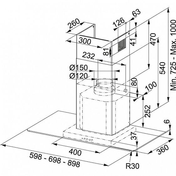 Вытяжка FRANKE FLI 625 XS 325.0541.086 купить с доставкой по Москве и Московской области в интернет-магазине АваТехно