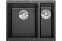 Кухонная мойка BLANCO SUBLINE 340/160-F отводная арматура InFino® антрацит гранит 523568