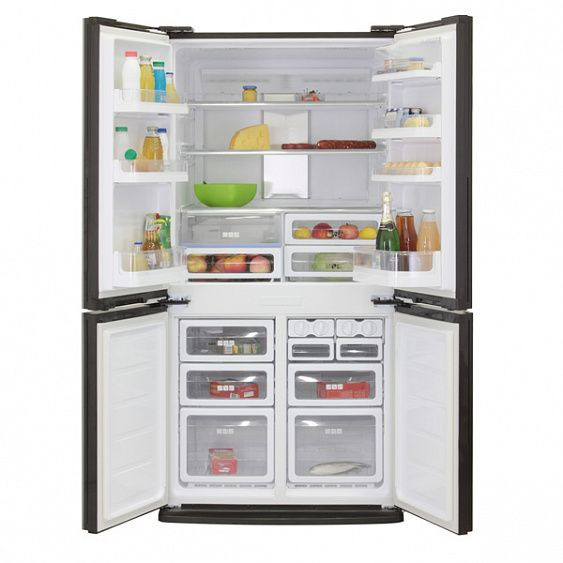 Холодильник side-by-side SHARP sj-fj 97 v bk купить с доставкой по Москве и Московской области в интернет-магазине АваТехно