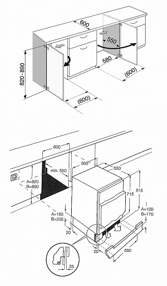 Встраиваемый холодильник SMEG U3L080P1 купить с доставкой по Москве и Московской области в интернет-магазине АваТехно