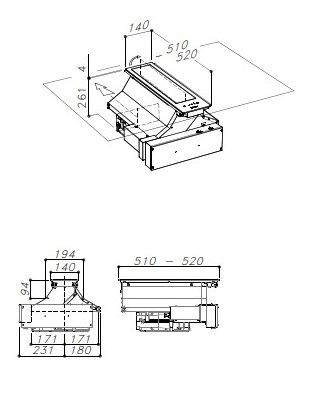 Встраиваемая вытяжка в стол SIRIUS S-DD20 BRUSHLESS IX купить с доставкой по Москве и Московской области в интернет-магазине АваТехно