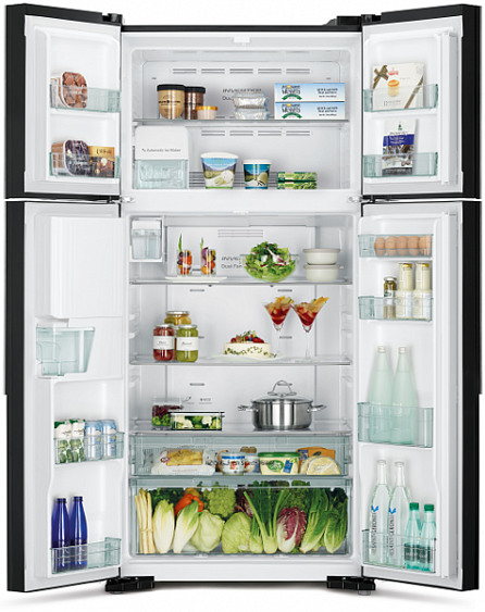 Холодильник HITACHI R-W 662 PU7X GGR графитовое стекло купить с доставкой по Москве и Московской области в интернет-магазине АваТехно