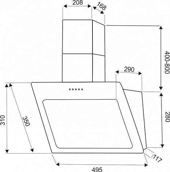 Вытяжка EXITEQ EX-1025 black купить с доставкой по Москве и Московской области в интернет-магазине АваТехно