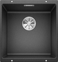 Кухонная мойка BLANCO SUBLINE 400-U SILGRANIT антрацит с отв.арм. InFino (арт.523422)