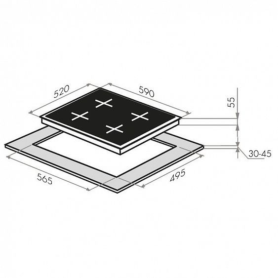 Варочная панель MAUNFELD EVI.594.FL2-BG купить с доставкой по Москве и Московской области в интернет-магазине АваТехно