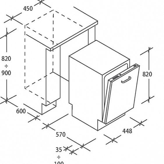 Посудомоечная машина Candy CDIJV 2T11453-07 купить с доставкой по Москве и Московской области в интернет-магазине АваТехно