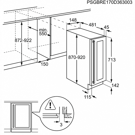 Винный шкаф ELECTROLUX ERW 0273 AOA купить с доставкой по Москве и Московской области в интернет-магазине АваТехно