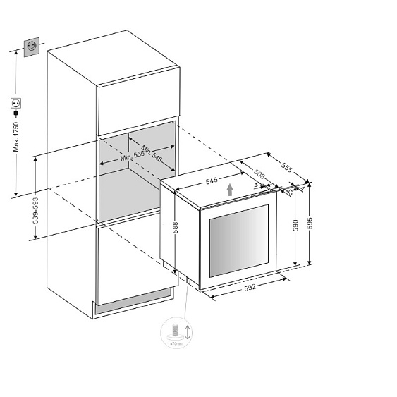 Винный шкаф PANDO PVMAV 60-25CRR купить с доставкой по Москве и Московской области в интернет-магазине АваТехно
