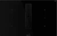 Индукционная панель с вытяжкой KMI 8350.0 SR Black Chrome