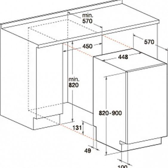 Посудомоечная машина HOTPOINT-ARISTON MSTB 6B00 купить с доставкой по Москве и Московской области в интернет-магазине АваТехно