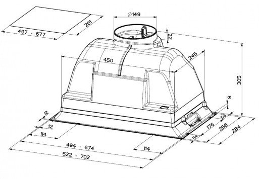 Вытяжка FABER 110.0157.119  INCA PLUS HIP X A52 FB EXP купить с доставкой по Москве и Московской области в интернет-магазине АваТехно