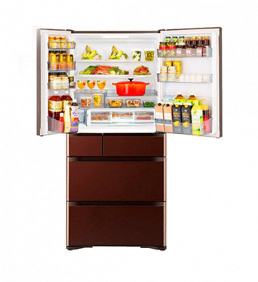 Холодильник  HITACHI R-G 690 GU XT (Crystal Brown) купить с доставкой по Москве и Московской области в интернет-магазине АваТехно