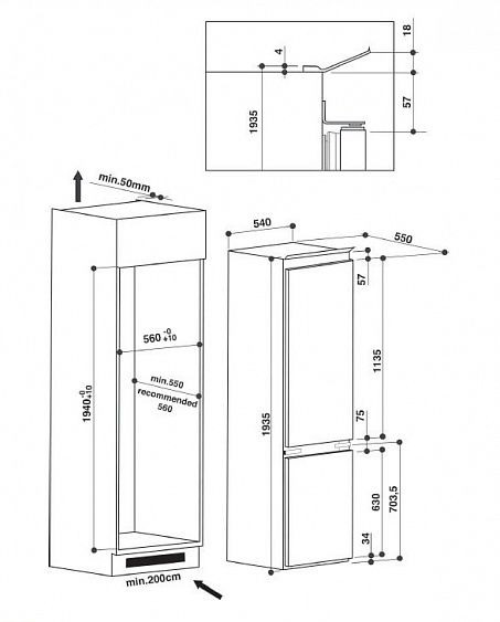 Встраиваемый холодильник WHIRLPOOL art 9811/a++/sf купить с доставкой по Москве и Московской области в интернет-магазине АваТехно