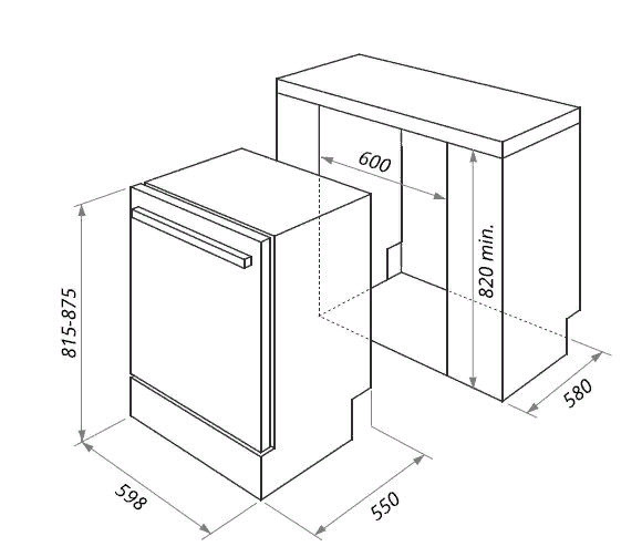 Встраиваемая посудомоечная машина HOMSair DW65L купить с доставкой по Москве и Московской области в интернет-магазине АваТехно