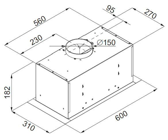 Вытяжка MONSHER INGA 60 B купить с доставкой по Москве и Московской области в интернет-магазине АваТехно