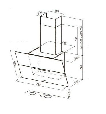 Вытяжка Faber JOLIE BK A80 купить с доставкой по Москве и Московской области в интернет-магазине АваТехно