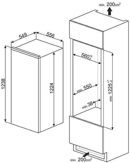 Холодильник SMEG SD7185CSD2P1 купить с доставкой по Москве и Московской области в интернет-магазине АваТехно