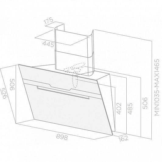 Вытяжка Elica MAJESTIC SENSE BL/F/90 купить с доставкой по Москве и Московской области в интернет-магазине АваТехно
