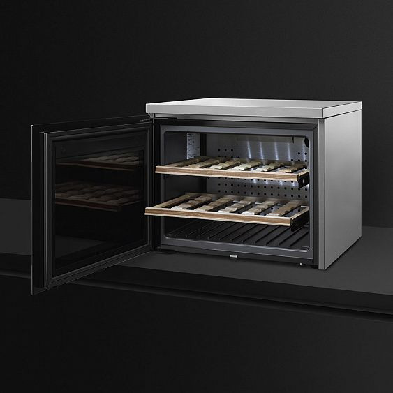 Встраиваемый винный шкаф SMEG CVF318XS купить с доставкой по Москве и Московской области в интернет-магазине АваТехно