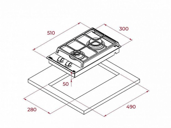 Газовая панель TEKA GZC 32300 XBN BLACK (112570018) купить с доставкой по Москве и Московской области в интернет-магазине АваТехно