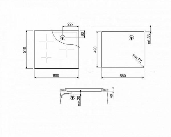 Варочная поверхность SMEG SI2M7643DW Варочная поверхность SMEG SI2M7643DW купить с доставкой по Москве и Московской области в интернет-магазине АваТехно