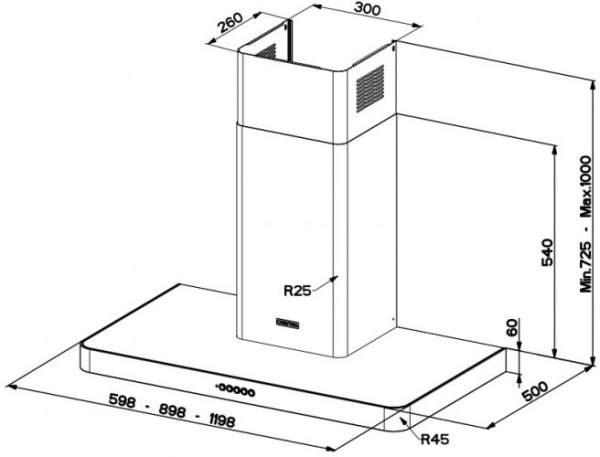 Вытяжка FABER 110.0456.269 FABER T-LIGHT EV8P WH MATT A90 купить с доставкой по Москве и Московской области в интернет-магазине АваТехно