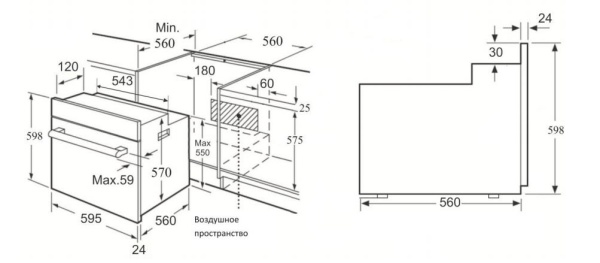 Духовой шкаф ZIGMUND & SHTAIN en 222.112 b купить в Москве цена в интернет-магазине АваТехно