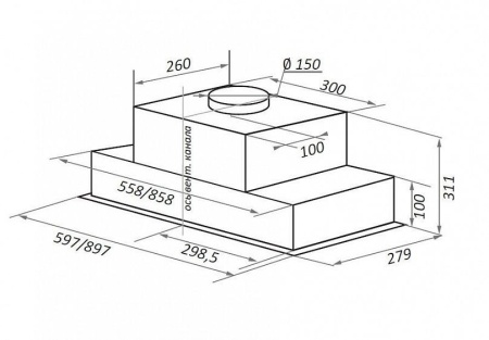Вытяжка MAUNFELD FANTASY LIGHT 60 БЕЖЕВЫЙ купить с доставкой по Москве и Московской области в интернет-магазине АваТехно