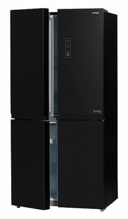 Холодильник HYUNDAI CM5005F черное стекло купить с доставкой по Москве и Московской области в интернет-магазине АваТехно