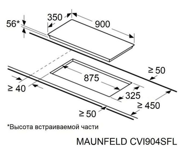 Встраиваемая индукционная варочная панель Maunfeld CVI904SFLDGR купить с доставкой по Москве и Московской области в интернет-магазине АваТехно
