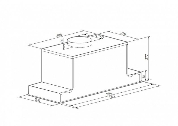Вытяжка GRAUDE LB 75.1 W купить с доставкой по Москве и Московской области в интернет-магазине АваТехно