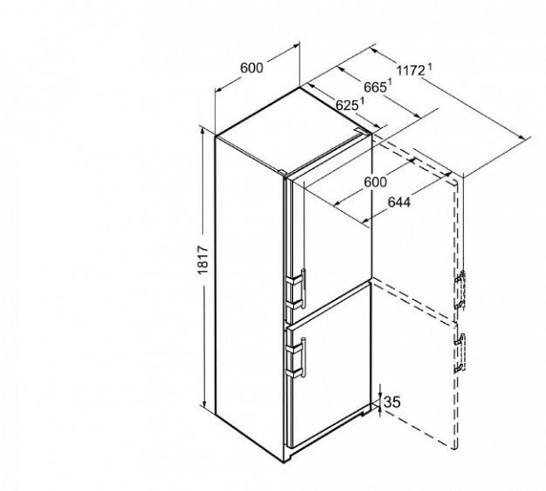 Холодильник LIEBHERR CUef 3515 купить с доставкой по Москве и Московской области в интернет-магазине АваТехно