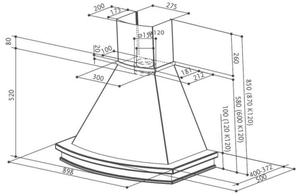 Вытяжка FABER TRENDY WB A60 C/F купить с доставкой по Москве и Московской области в интернет-магазине АваТехно