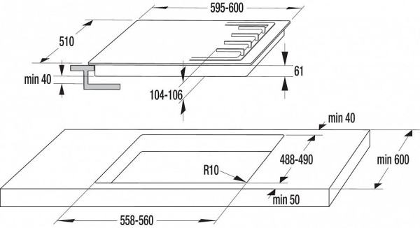 Комбинированная поверхность GORENJE kc621usc купить с доставкой по Москве и Московской области в интернет-магазине АваТехно