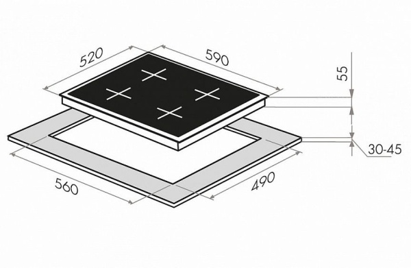 Варочная панель MAUNFELD EVI.594.FL2(S)-BG купить с доставкой по Москве и Московской области в интернет-магазине АваТехно